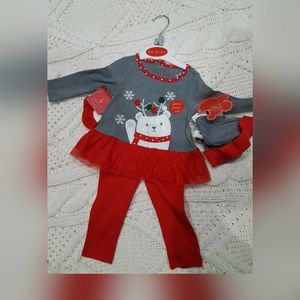 Girl's 4 piece holiday outfit